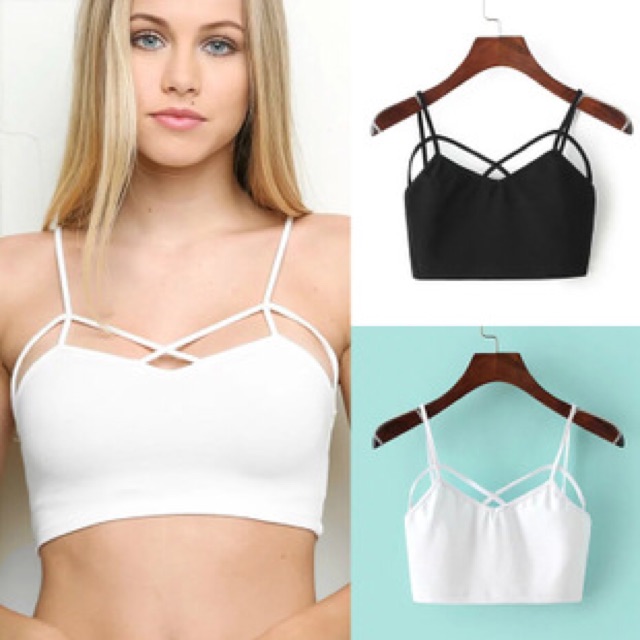 Áo thun nữ Đan dây croptop | BigBuy360 - bigbuy360.vn