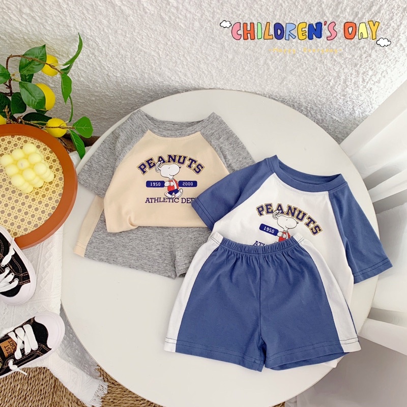 Bộ cộc tay Peanuts Bernie cho bé