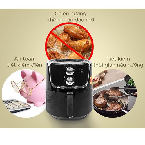 Nồi chiên không dầu Magic A-801 Đen- Đỏ