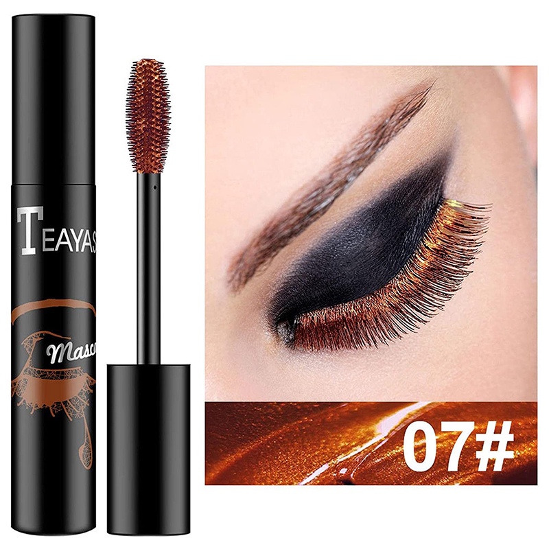Mascara Nhiều Màu Sắc Làm Dày Và Dài Mi Chống Thấm Nước Lâu Trôi Màu Cam Đỏ Xanh Lá Vàng YR