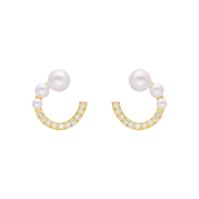 Khuyên tai dáng dài đính ngọc trai phong cách Hàn Quốc