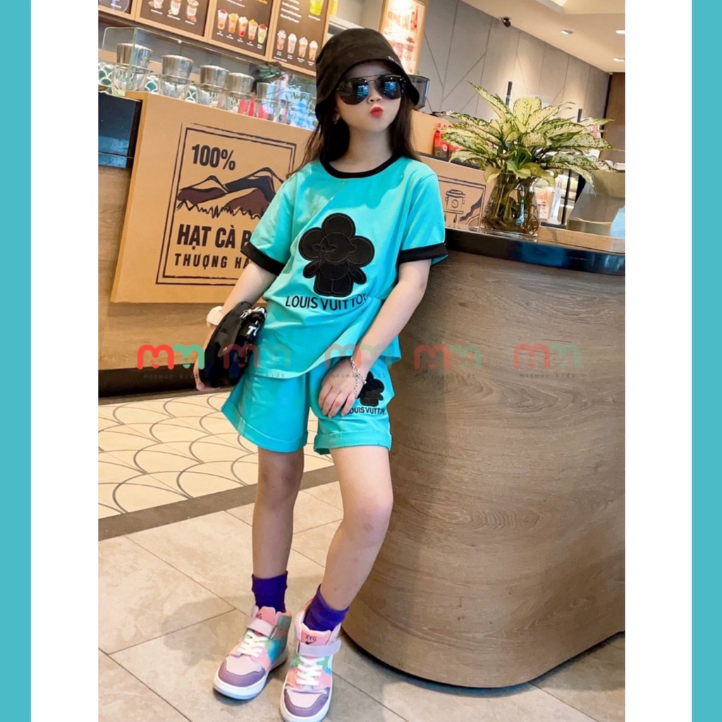 Đồ bộ bé gái dễ thương thun cotton cao cấp co dãn mềm mịn mát cho bé 9kg đến 49kg