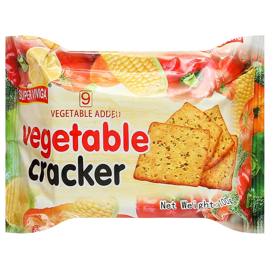 Bánh cracker vị rau củ Super Viviga gói 100g