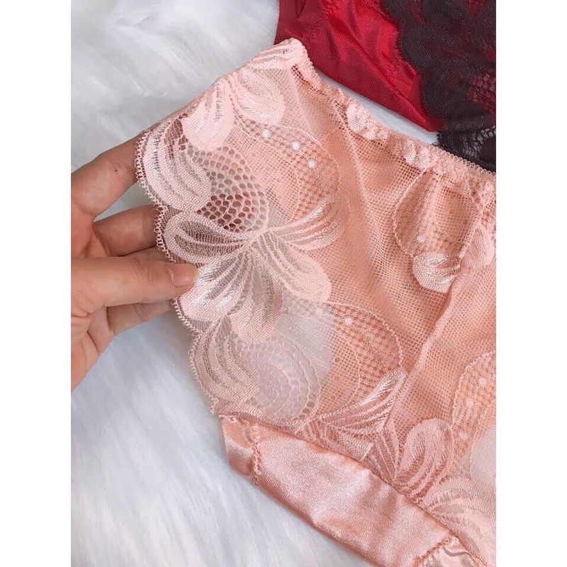 Quần lót lụa satin phối ren #270