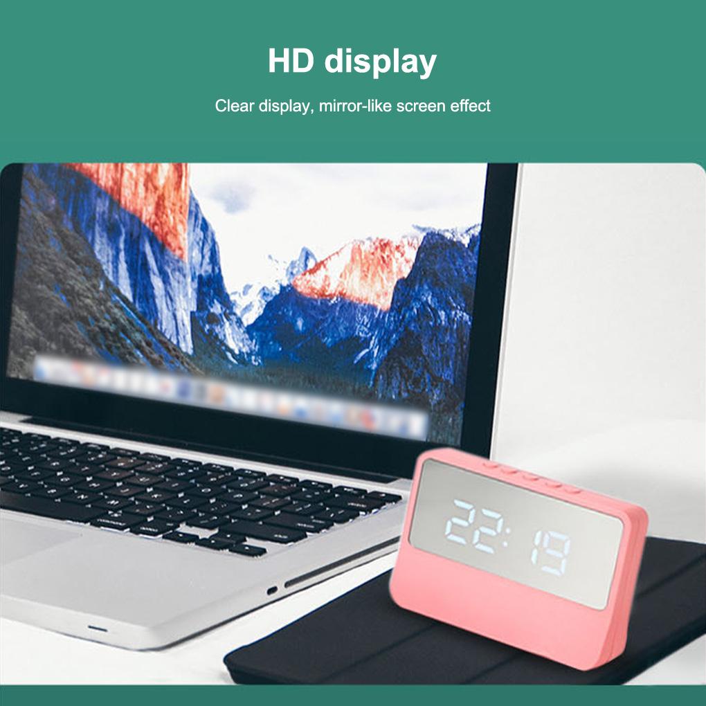 Đồng Hồ Báo Thức Kỹ Thuật Số Không Dây Chạy Bằng Pin Dùng Trang Trí Trong Nhà