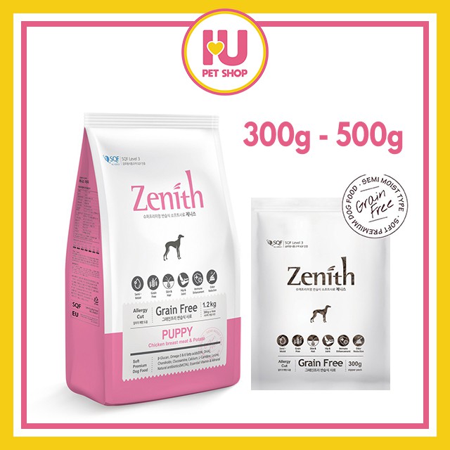 Thức Ăn Hạt Mềm Cho Chó Con ZENITH Gói Nhỏ 300g, 500g - Bao Bì Mới [IUpetshop]