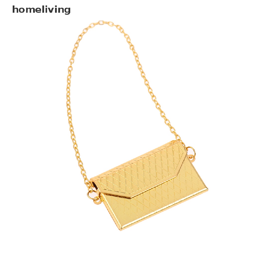 Túi Xách Tay Bằng Kim Loại Thời Trang Cho Búp Bê Tỷ Lệ 1 / 12