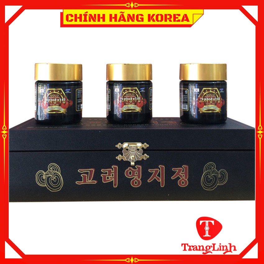 Cao linh chi hộp gỗ đen 3 lọ x 120gr - Cao linh chi hàn quốc chính hãng - tranglinhkorea