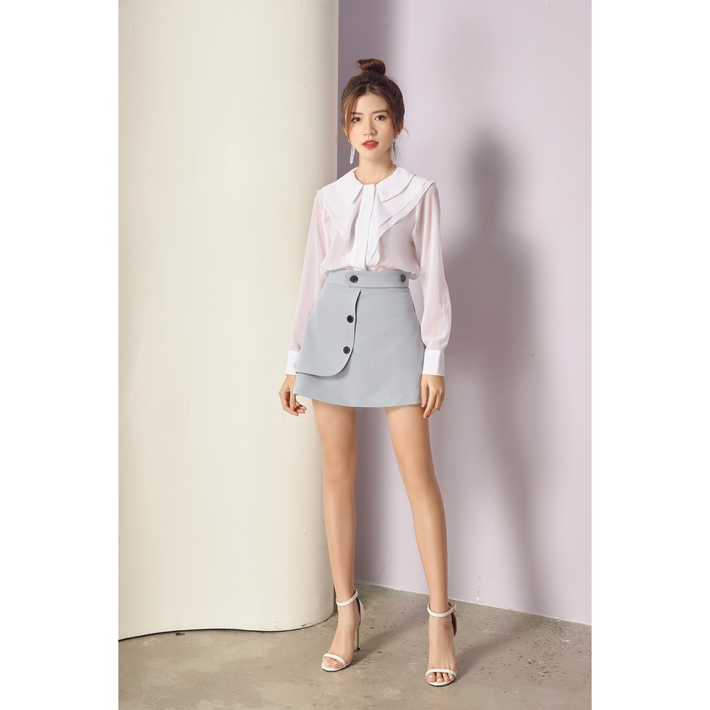 Áo sơmi dài tay bèo cổ thân trước- 20Again - ASA0974 | BigBuy360 - bigbuy360.vn