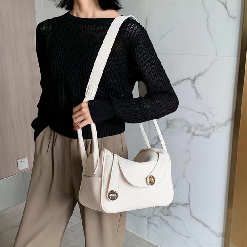 Wlong H Bag Lindy Túi Xách Đeo Vai Cỡ Lớn Bằng Da Giả Khóa Cài Bản Rộng Giản Dị Thời Trang Pháp Cổ Điển Dành Cho Bạn Nữ