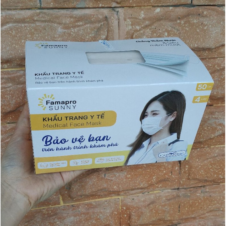 Khẩu trang y tế 4 lớp Famapro Sunny chính hãng