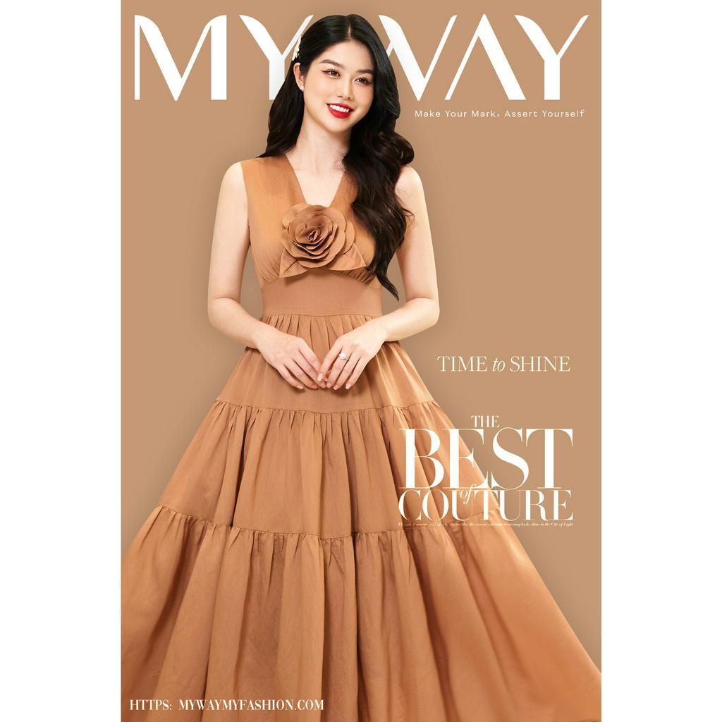 Đầm Maxi Đi Chơi Nữ My Way Không Tay Đính Hoa Cao Cấp 5MD11120