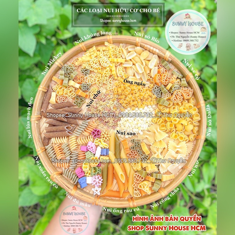Nui Hữu Cơ Cho Bé Gói Nhỏ 50g - 100g