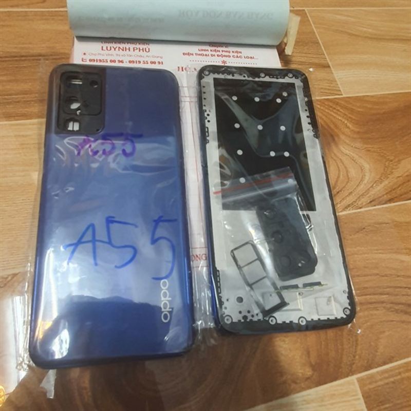 Vỏ oppo A55 5G,A55 4G có khay sim kính camra bao test
