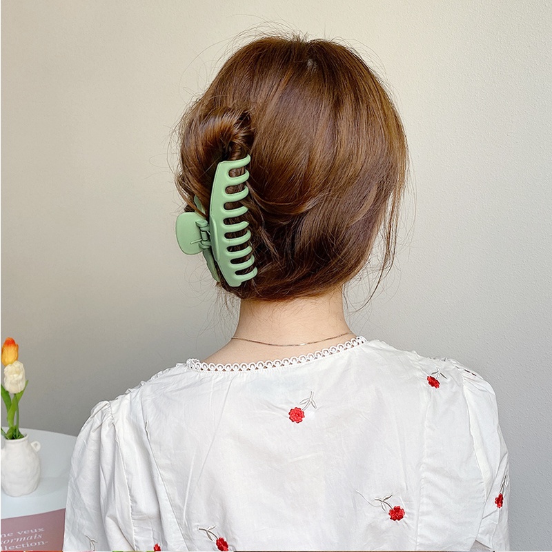 Mới Kẹp Tóc 11cm Màu Nhám Đơn Giản Đa Năng Dành Cho Nữ