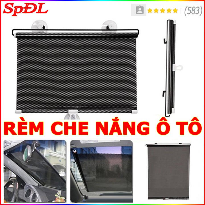 Tấm che nắng ô tô, rèm che chắn nắng cuộn gọn cho ô tô kích thước 40x60cm
