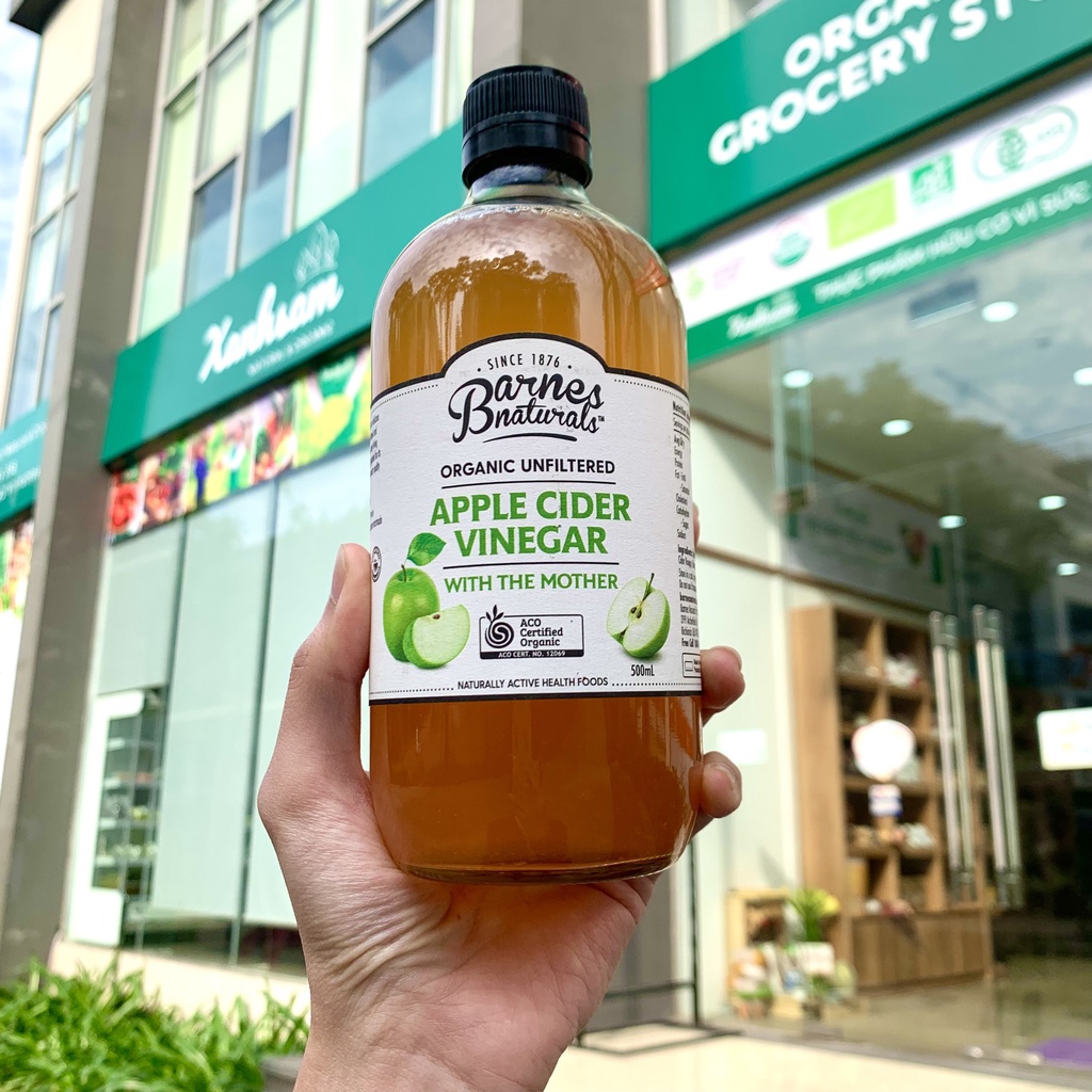Giấm Táo Hữu Cơ Barnes Naturals 500ml 1 lít - XanhSam