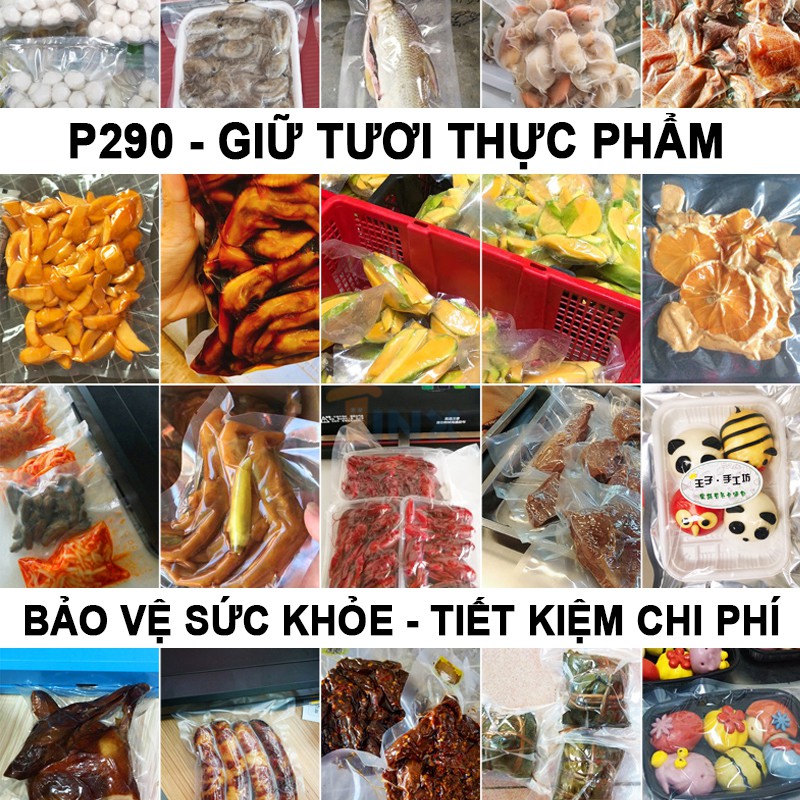 Máy hút chân không P290 không kén túi chính hãng - Máy hút chân không mini hút mọi loại túi và nhiều loại thực phẩm