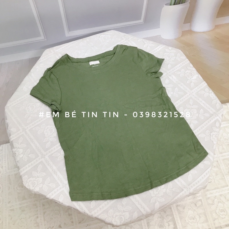 Áo cộc cotton cho bé (xanh.bộ.đội 3y)
