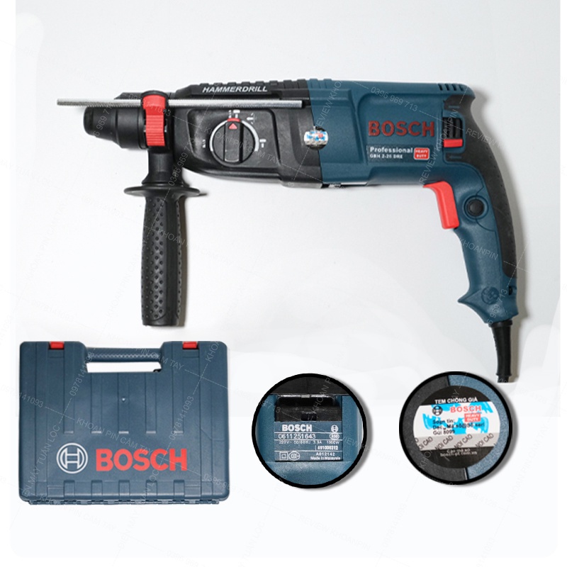 Máy khoan bê tông Bosch 2-26 - Công suất 1000W dây đồng 100% cam kết hàng như hình ảnh