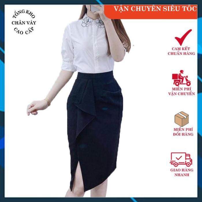 Ảnh Thật - Feedback Chân váy dáng dài bút chì công sở đẹp Tổng Kho CV10 đầm nữ xẻ trước bèo nhúng | BigBuy360 - bigbuy360.vn