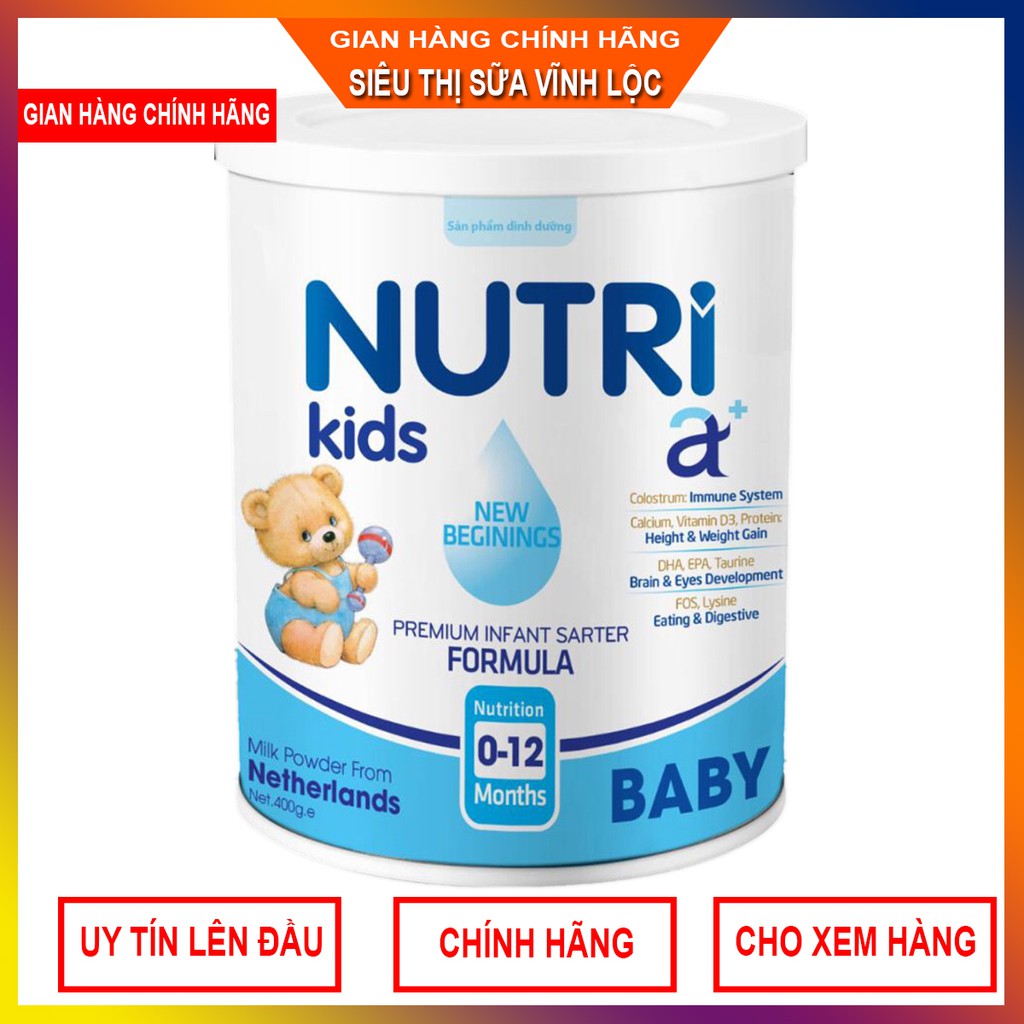 Sữa Nutri Kids A+ / FREESHIP / tăng cân chỉ sau 2 tuần / Sữa Nutrikids Baby 400g/900g
