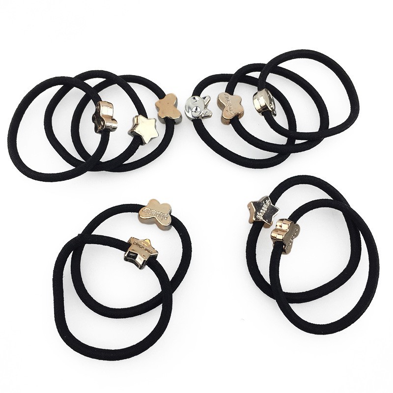 Set 10 thun cột tóc hình dễ thương cho nữ/bé gái