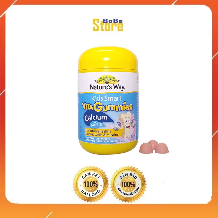 Nature's Way Kids Smart Vita Gummies Calcium + Vitamin D, 60 viên, bổ sung Calcium và Vitamin D cho bé
