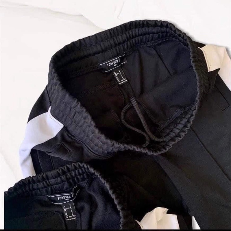 Quần Dài Nam Forever 21 Men Pants 'Black/White'