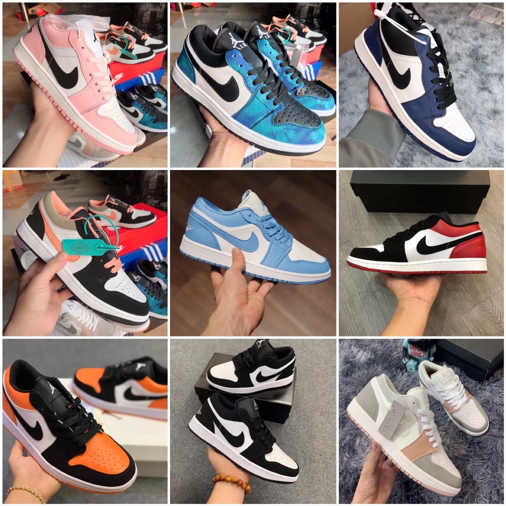 Giày thể thao JORDAN cổ thấp, giày jordan1 xám xanh đủ màu đủ size nam nữ mới cao cấp HOT HOT!!!