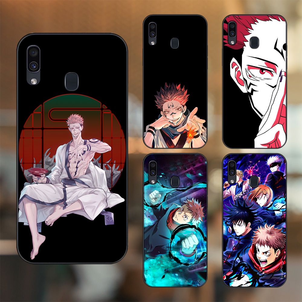Ốp lưng Samsung A20, A30, A40, M20 viền đen in hình Yuji Jujutsu Kaisen