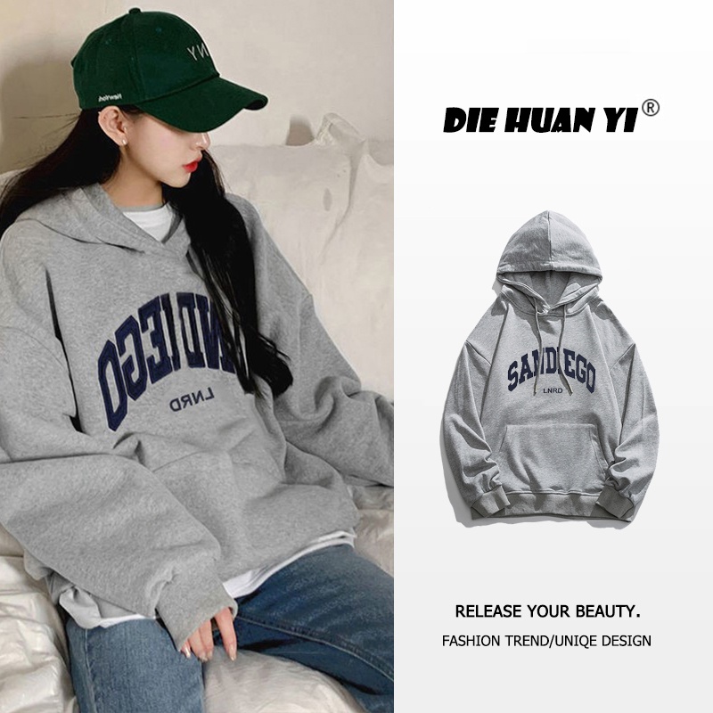 Áo Khoác Hoodie Form Rộng Nam Nữ Unisex , Áo Hoodie Nỉ Cotton Tàu Form Rộng Dày Dặn SANDIEGO