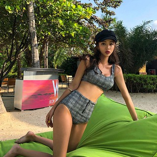 Bikini thổ cẩm tông xám