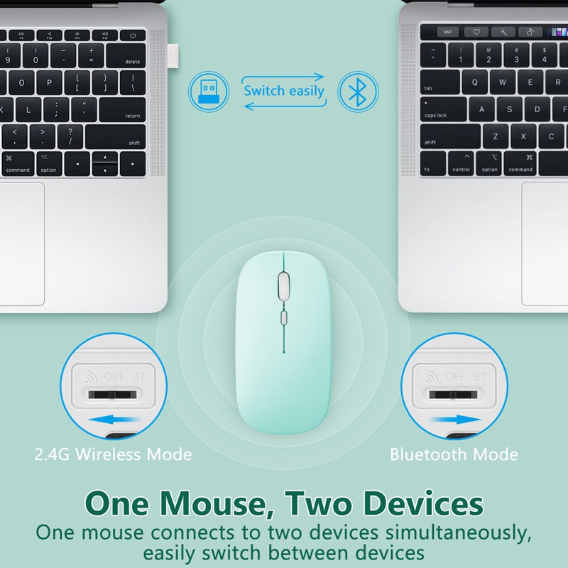 [MUMU] Chuột không dây bluetooth 5.1 1800 Dpi cho Ipad Mac Android Laptop máy tính bảng điện thoại thông minh
