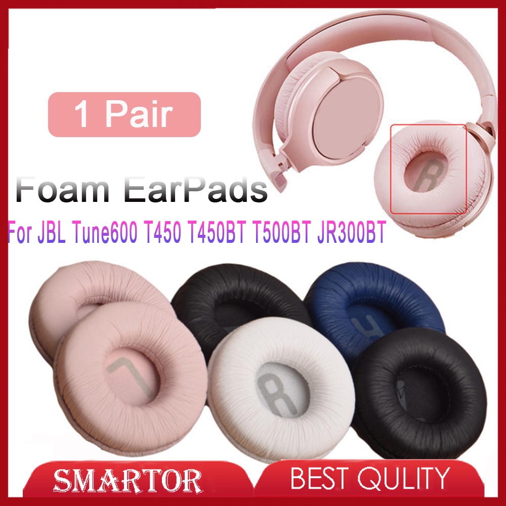 Cặp đệm chụp tai nghe VIRWIR thay thế da PU mềm mại 70mm dành cho JBL Tune 600 T450 T450BT T500BT JR300BT
