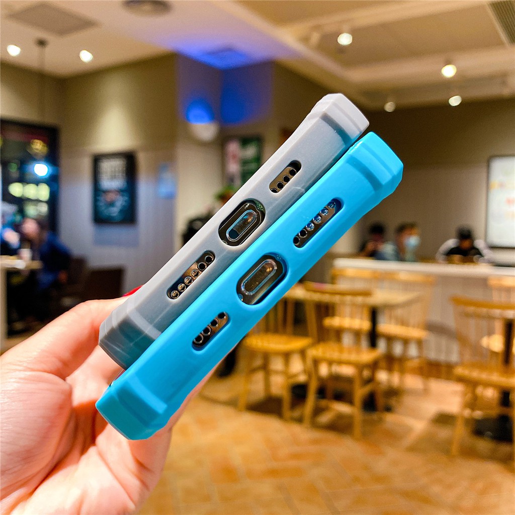 Ốp điện thoại silicon mềm kiểu giáp chống sốc cho iPhone 12 11 Pro Max XS XR 12Mini 6 7 8Plus