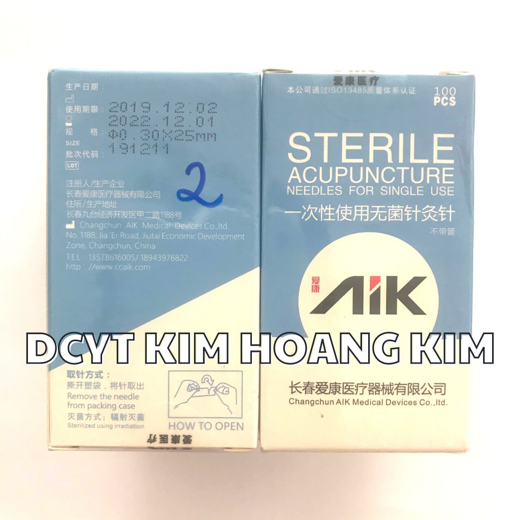 Kim châm cứu AIK đủ các số