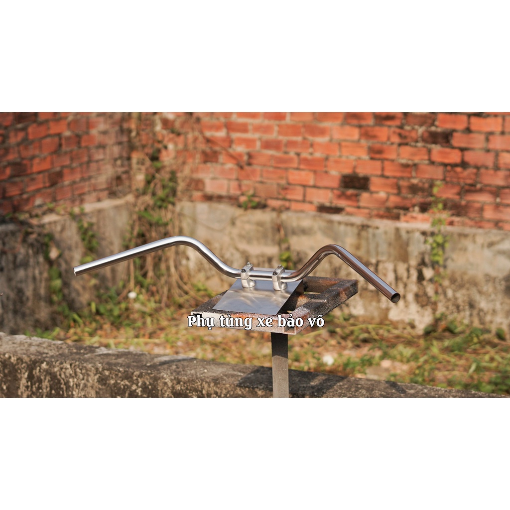 Ghi đông xe máy classic phong cách brat style,  22mm... chất liệu inox304 đường kính 22mm