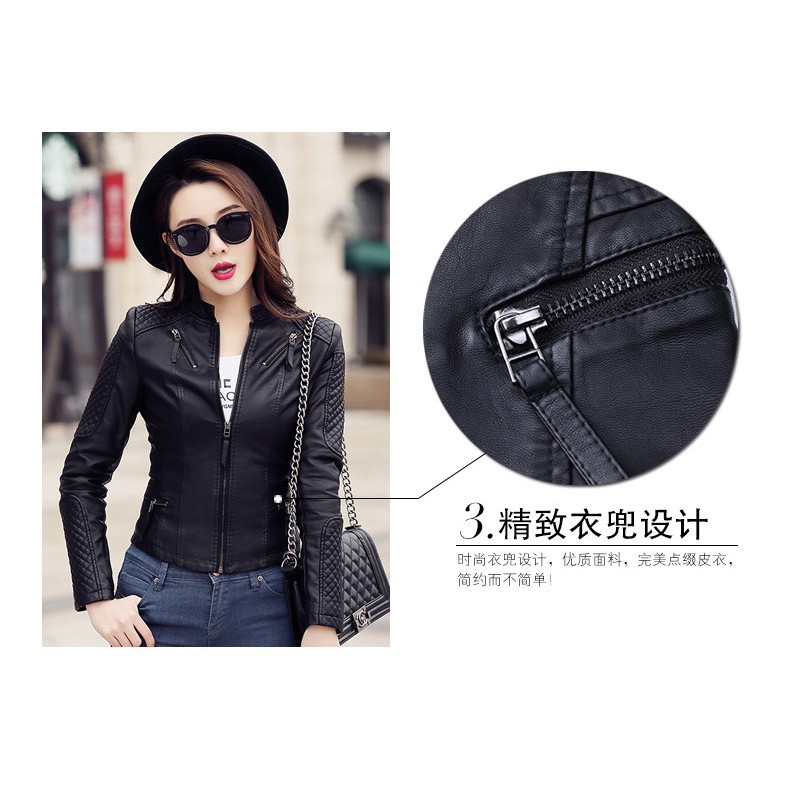 Áo Khoác Da Nữ Dáng Ôm