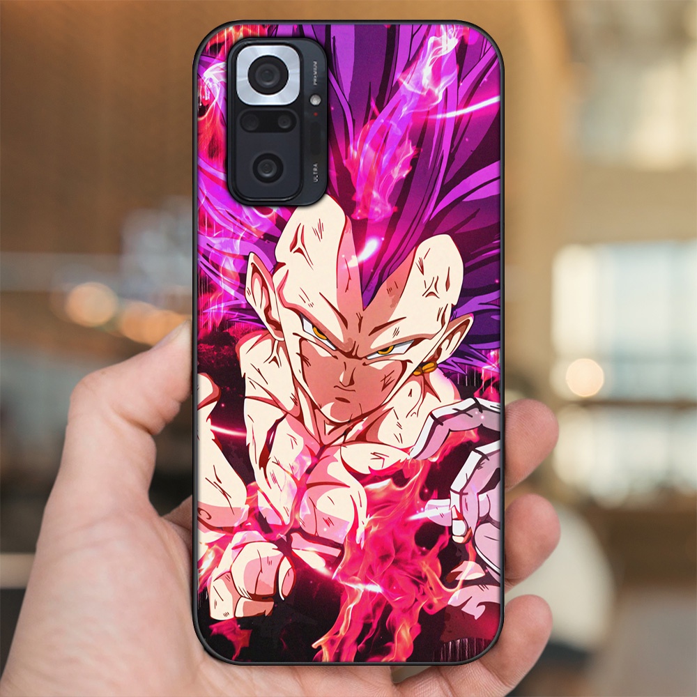 Ốp lưng Xiaomi Redmi Note 10 Pro viền đen in hình Vegeta Dragon Ball