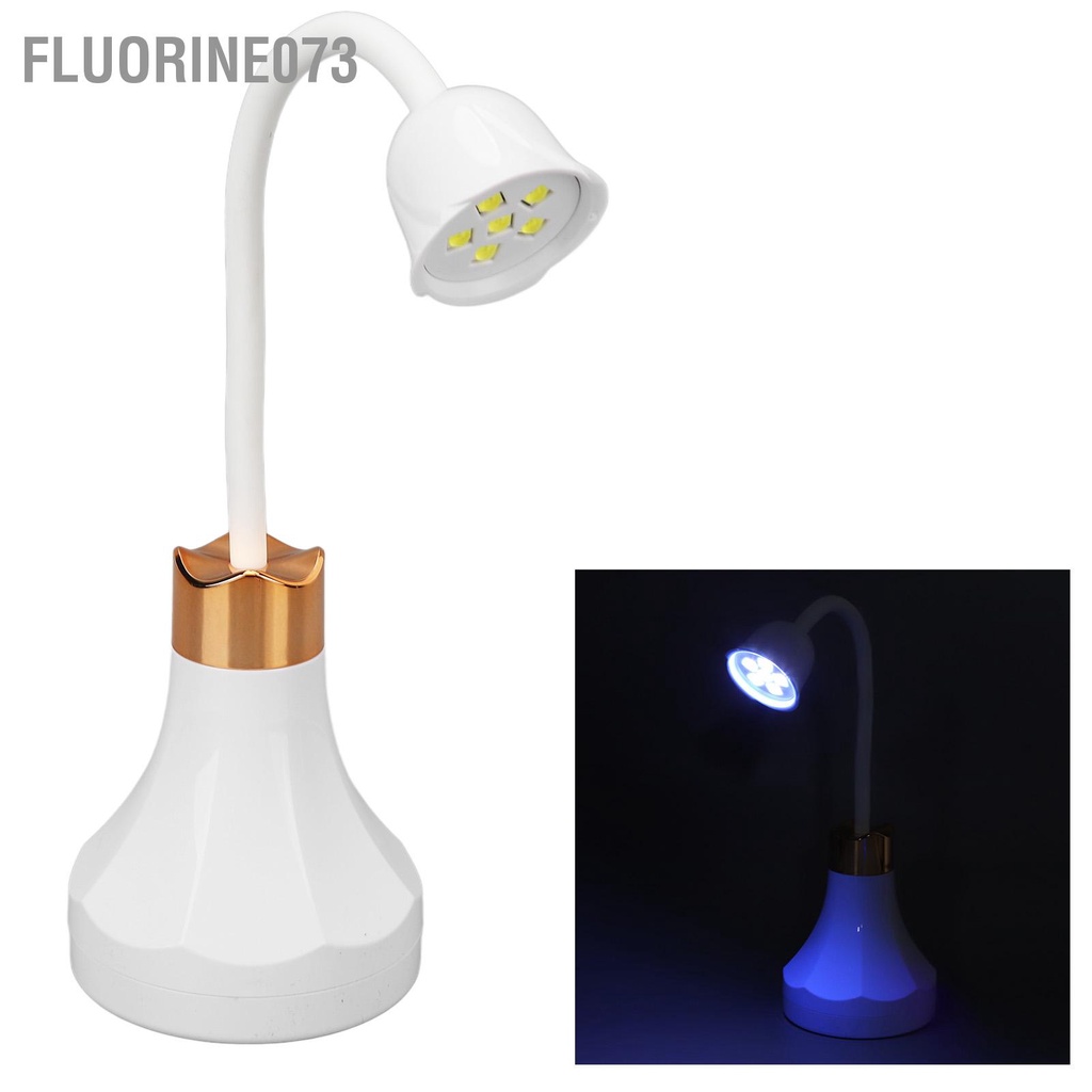 Đèn UV Gel Nail 18W Có thể sạc lại LED có điều chỉnh USB Kéo dài Tuổi thọ Art Light với 6 chip đèn 【Fluorine073】