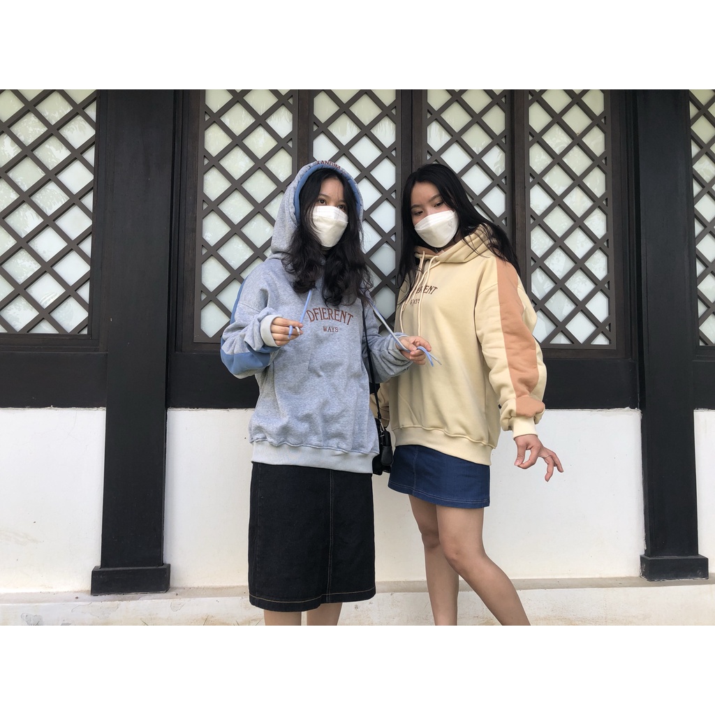 Áo khoác Hoodie nam nữ form rộng tay phồng Difierent, Áo khoác Hoodie nỉ bông 2 lớp cực yêu phong cách Hàn Quốc | BigBuy360 - bigbuy360.vn