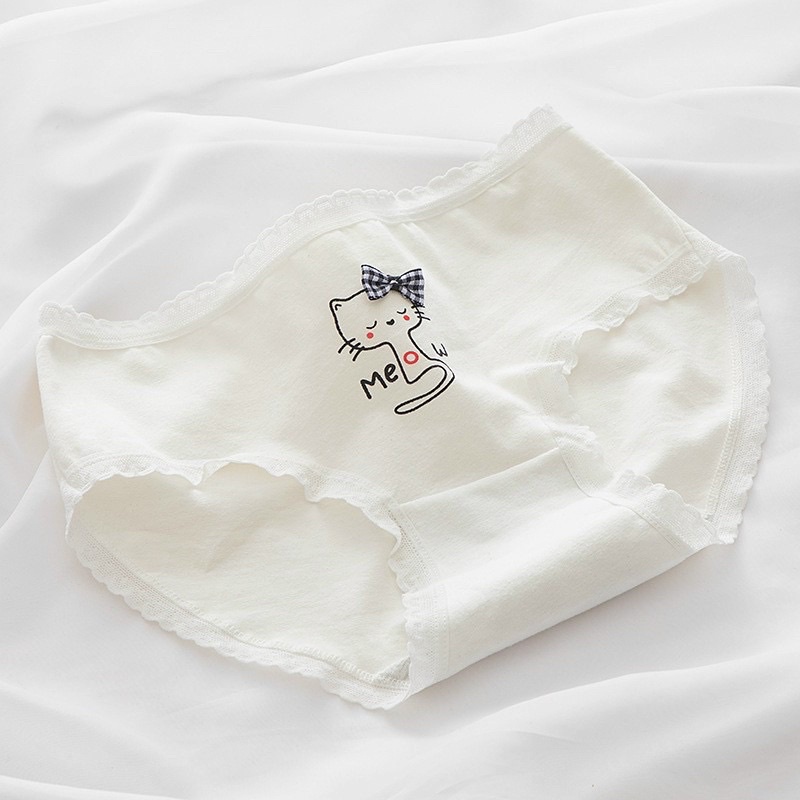 sét 5 quần chíp nữ mèo đen, quần lót tuổi teen