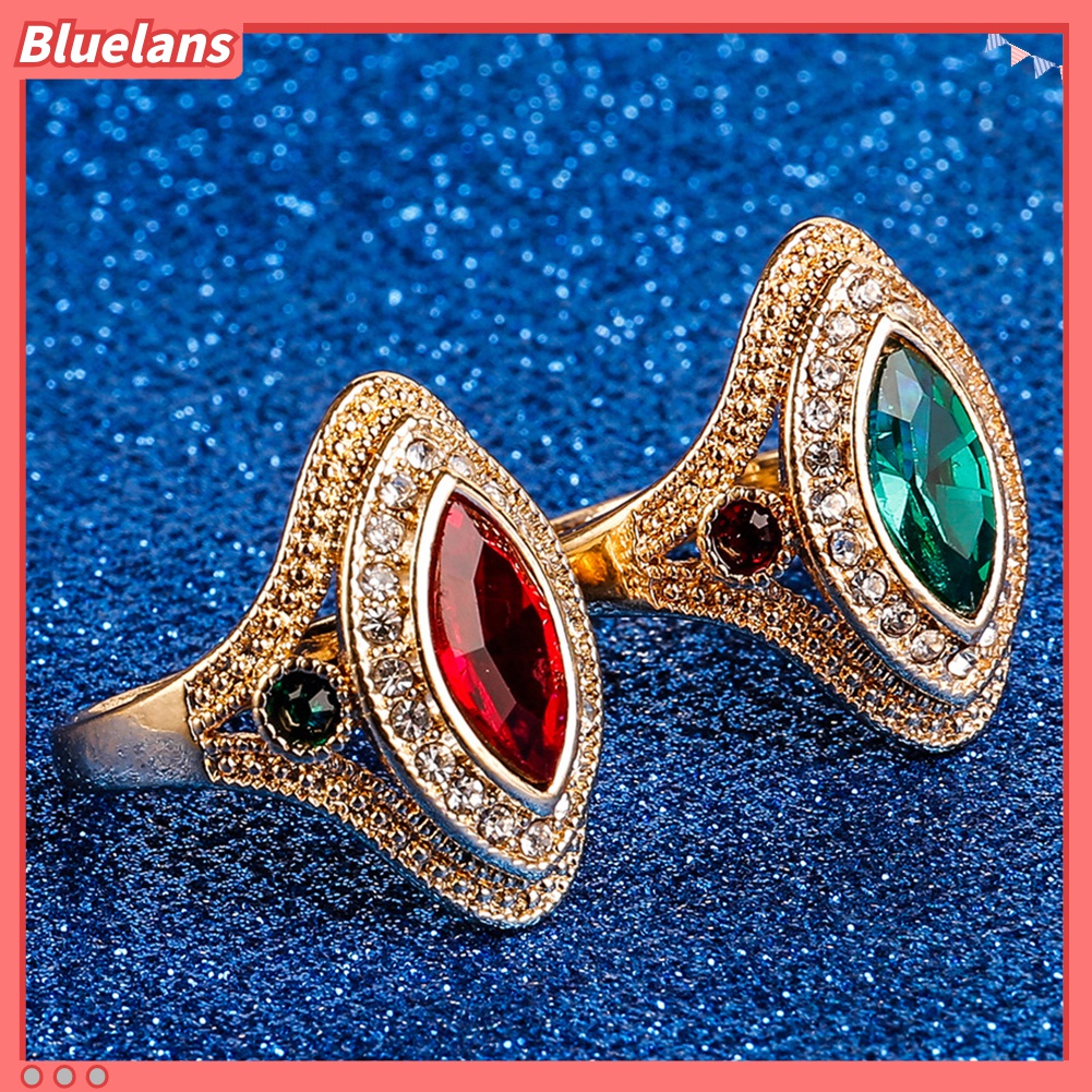 Nhẫn đính đá phong cách vintage size 7-10 cho nữ