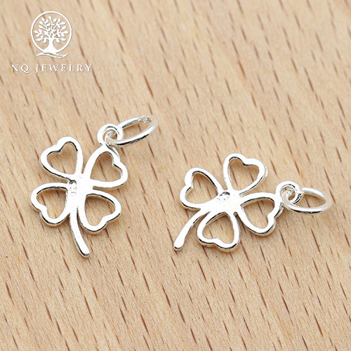 Charm bạc cỏ 4 lá treo - NQ Jewelry