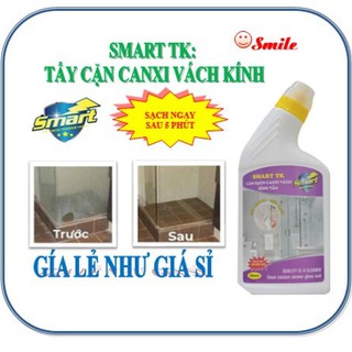 SMART TK CHẤT TẨY CẶN CANXI KÍNH VÁCH KÍNH BUỒNG TẮM 500ml