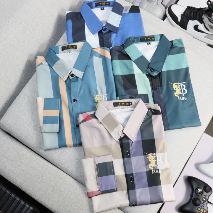 (Free Ship) Áo Sơ Mi Nam Phối Sọc Đơn Tính Phong Cách Hàn Cá Tính Thời Trang VLTN Shop