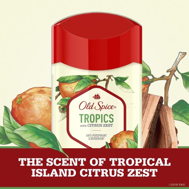 [HOT] Lăn Khử Mùi Old Spice Inspired By Nature Collection Tropics With Citrus Zest Scent 73Gr (Sáp Trắng)