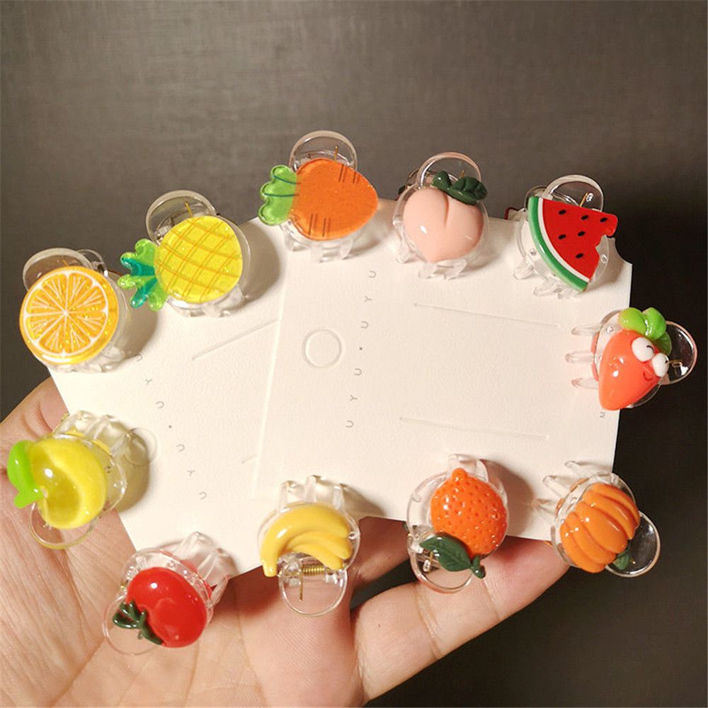 Kẹp tóc họa tiết trái cây hoạt hình đơn giản phong cách Hàn Quốc dễ thương cho nữ