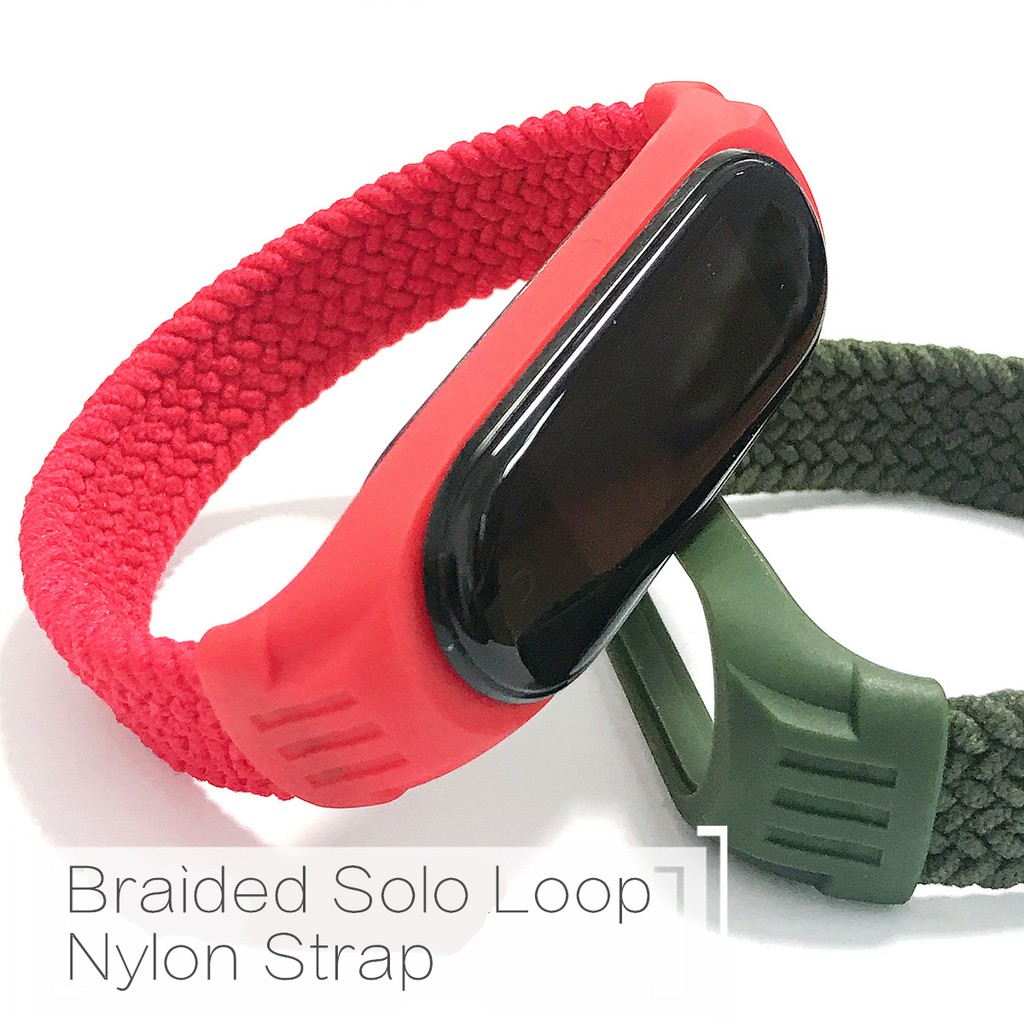 Dây đeo đồng hồ thông minh sợi nylon thời trang cho Xiaomi Mi Band 6/5/ 4/ 3